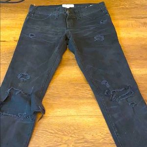 Current Elliott Ripped Black Jeans